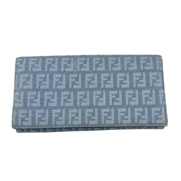 Fendi Zucca FF Jacquard in Shades of Blue Long Wallet (Denim) - Picture 1 of 16